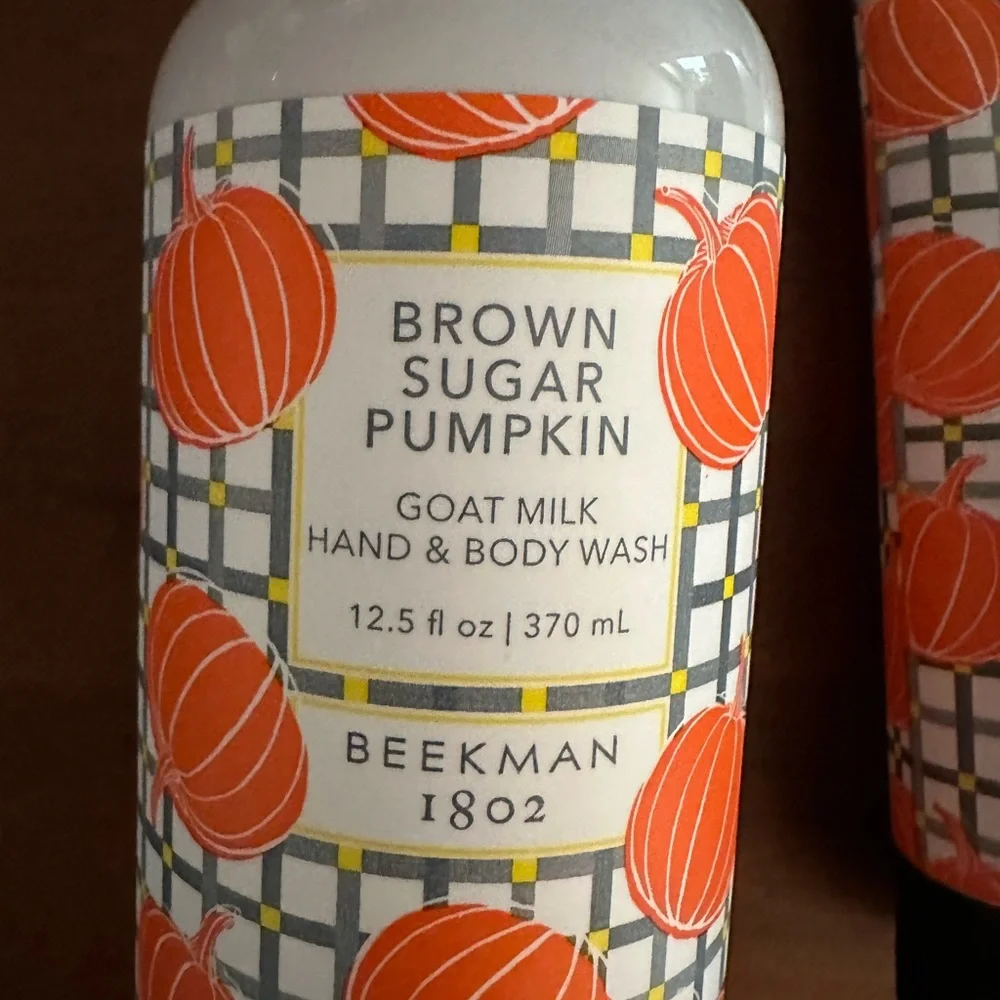 Beekman 1802 RETIRED Brown Sugar Pumpkin hand body wash and hand cream set